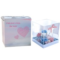 Preserved Rose Acrylic High-Heel Shoe Display, 8 Colors