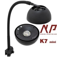 Noopsyche K7 मिनी 60W वाईफाई नियंत्रित रीफ एक्वेरियम एलईडी लाइट गूसनेक माउंट के साथ